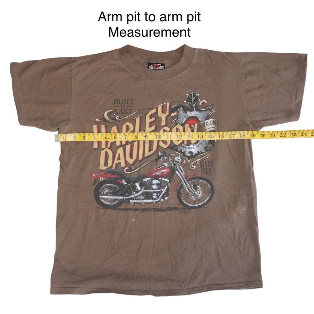 Vintage 90s 1991 3D Emblem Harley Davidson Motorcycle T-shirt Size Medium - Picture 5 of 9